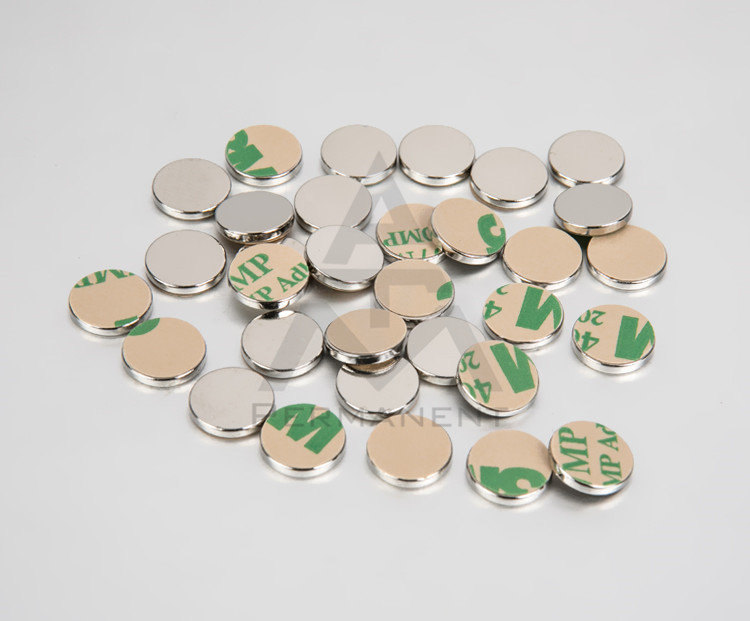 N33 Cheap NdFeB permanent magnet with 3M tape nickel coating D10X1mm