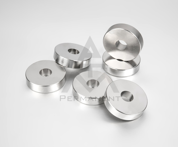 Ring neodymium magnet D50XD12X9mm with nickel coating
