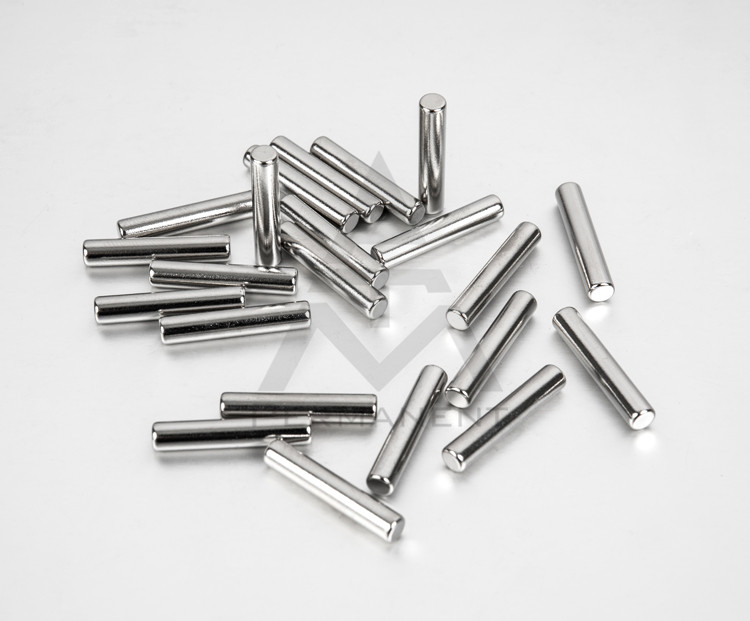 Column rare earth magnet with neodymium material nickel coating